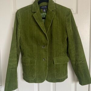 Jones New York Green Corduroy Blazer